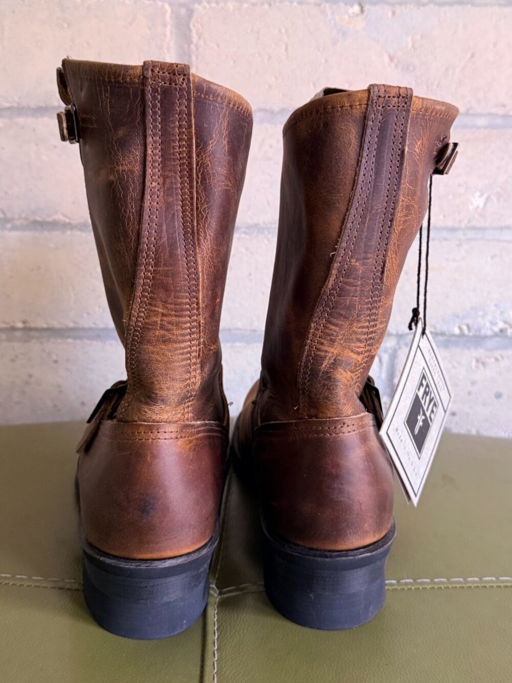 Frye Engineer 12R brown boot size 11M womens NIB - Picture 10 of 14